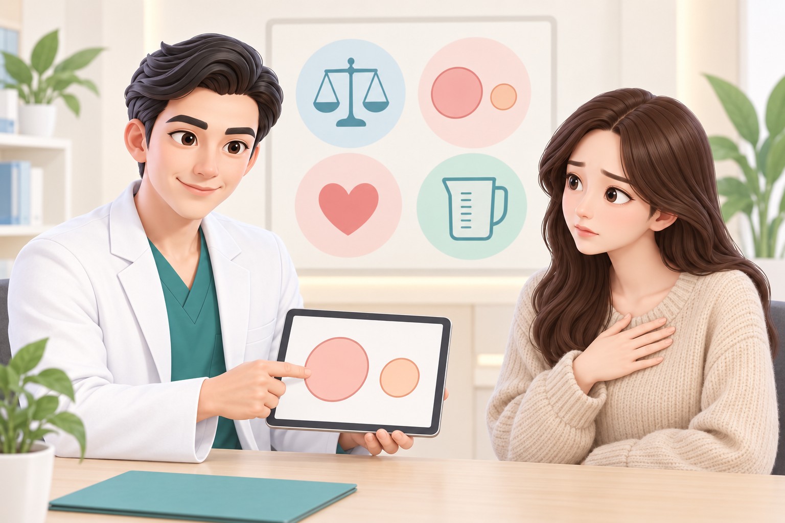Consultation about breast asymmetry correction