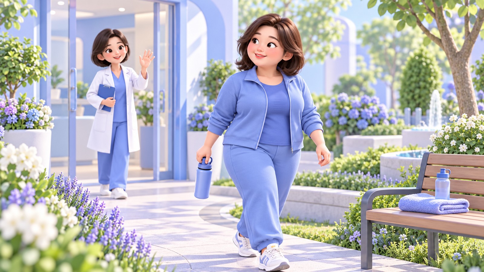 Taking light walks and returning to daily life during recovery