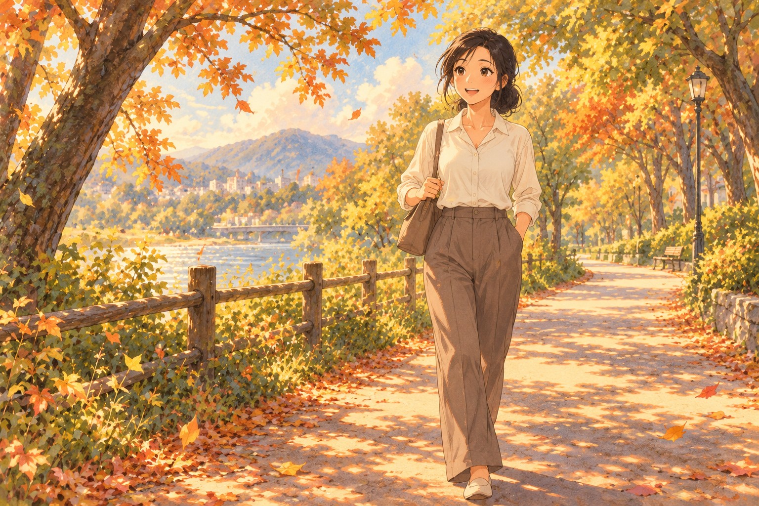 Walking with correct posture after surgery, without tucking the buttocks forward