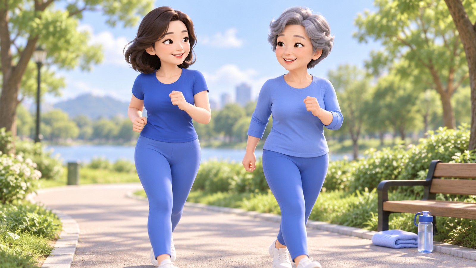 Women enjoying light exercise