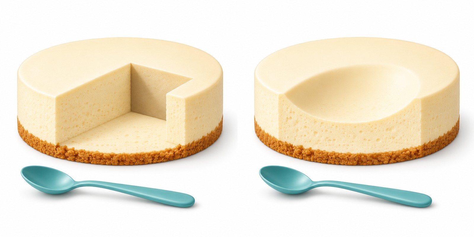 Comparison of the same depth removed with a vertical ledge at the edge versus a gentle slope