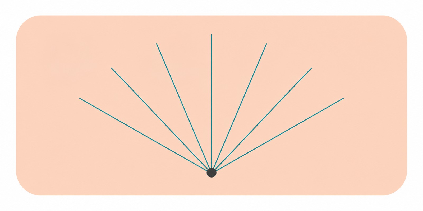 Diagram showing fan-shaped tunnels spreading out from one incision site