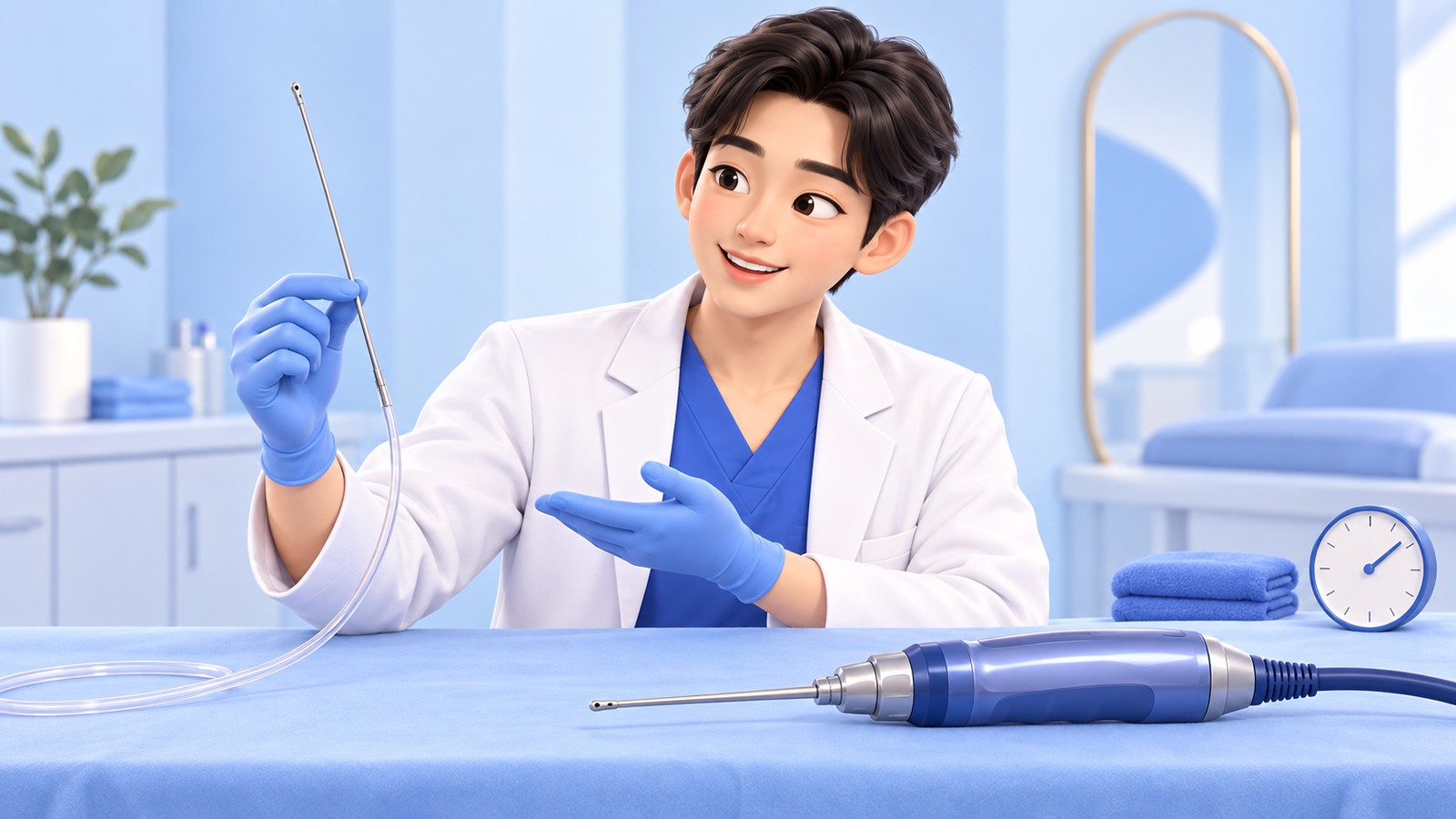 Comparison of a thin cannula held directly in the hand (SAL) and a cannula connected to a motorized handpiece (PAL)