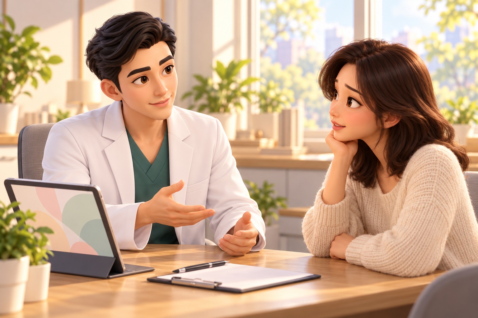 A consultation about breasts that sag after childbirth